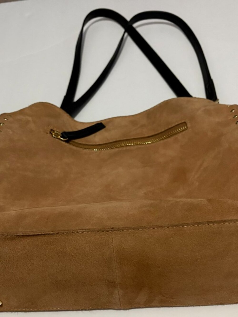 American Leather Company Suede Satchel